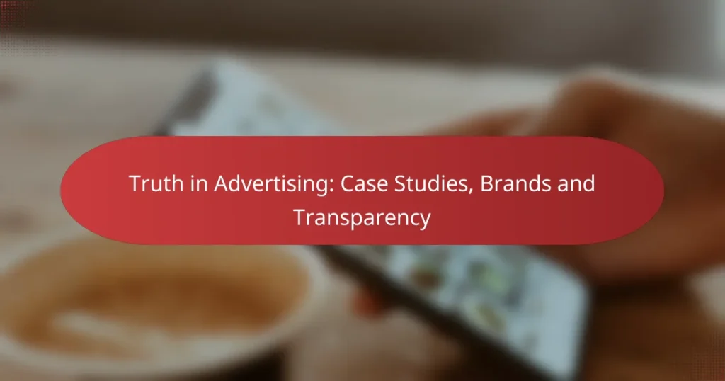 Truth in Advertising: Case Studies, Brands and Transparency