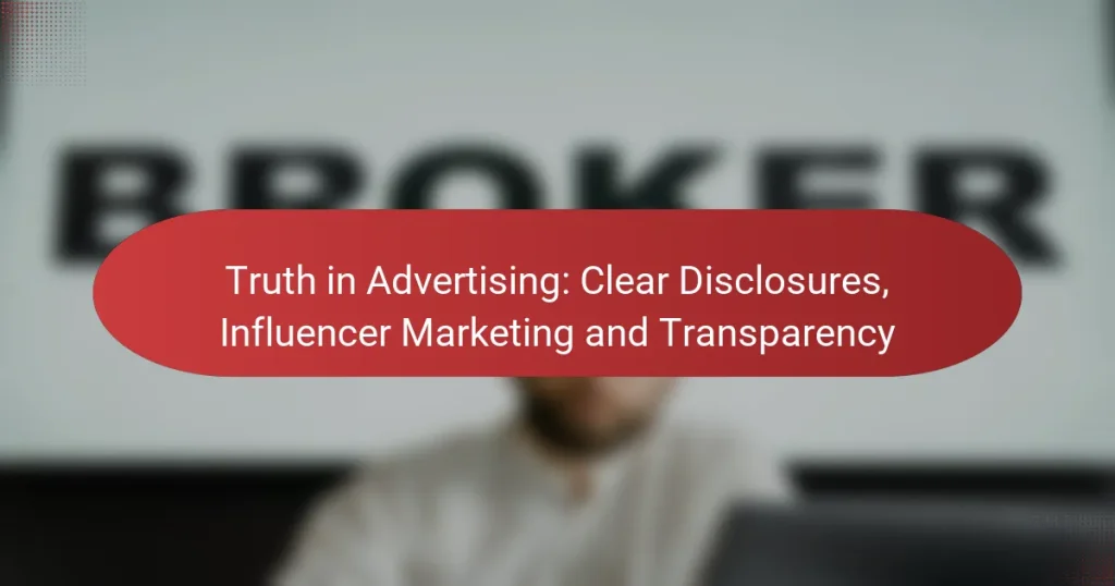 Truth in Advertising: Clear Disclosures, Influencer Marketing and Transparency