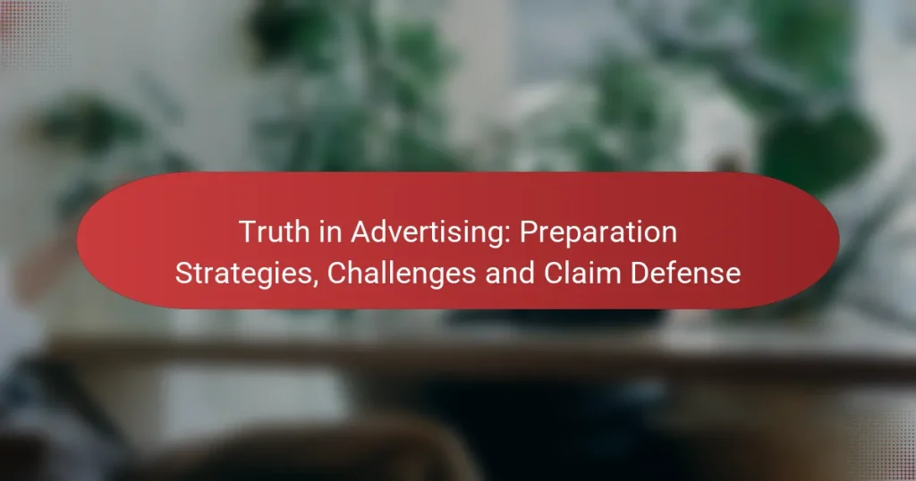 Truth in Advertising: Preparation Strategies, Challenges and Claim Defense