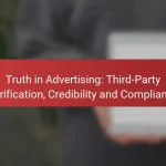 Truth in Advertising: Third-Party Verification, Credibility and Compliance