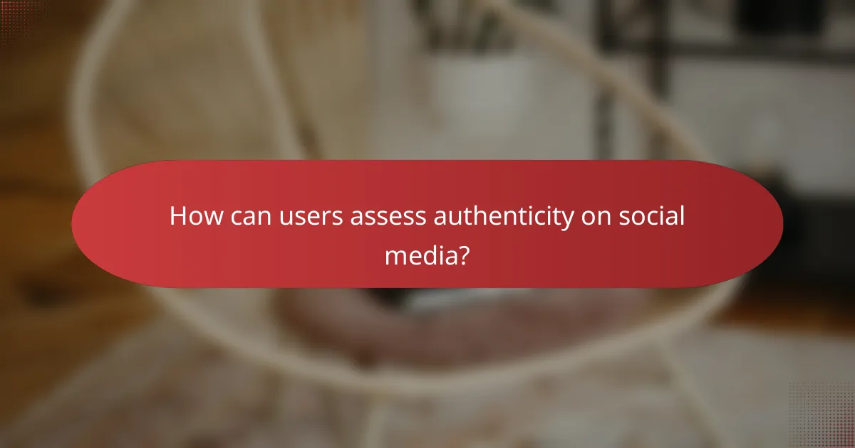 How can users assess authenticity on social media?