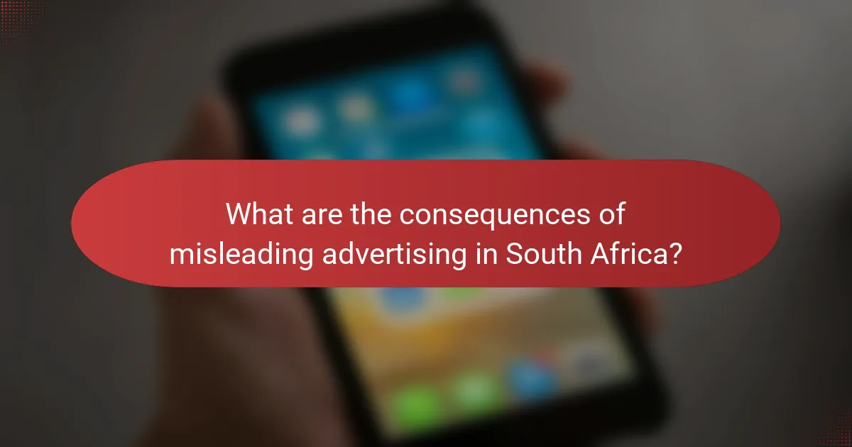 What are the consequences of misleading advertising in South Africa?