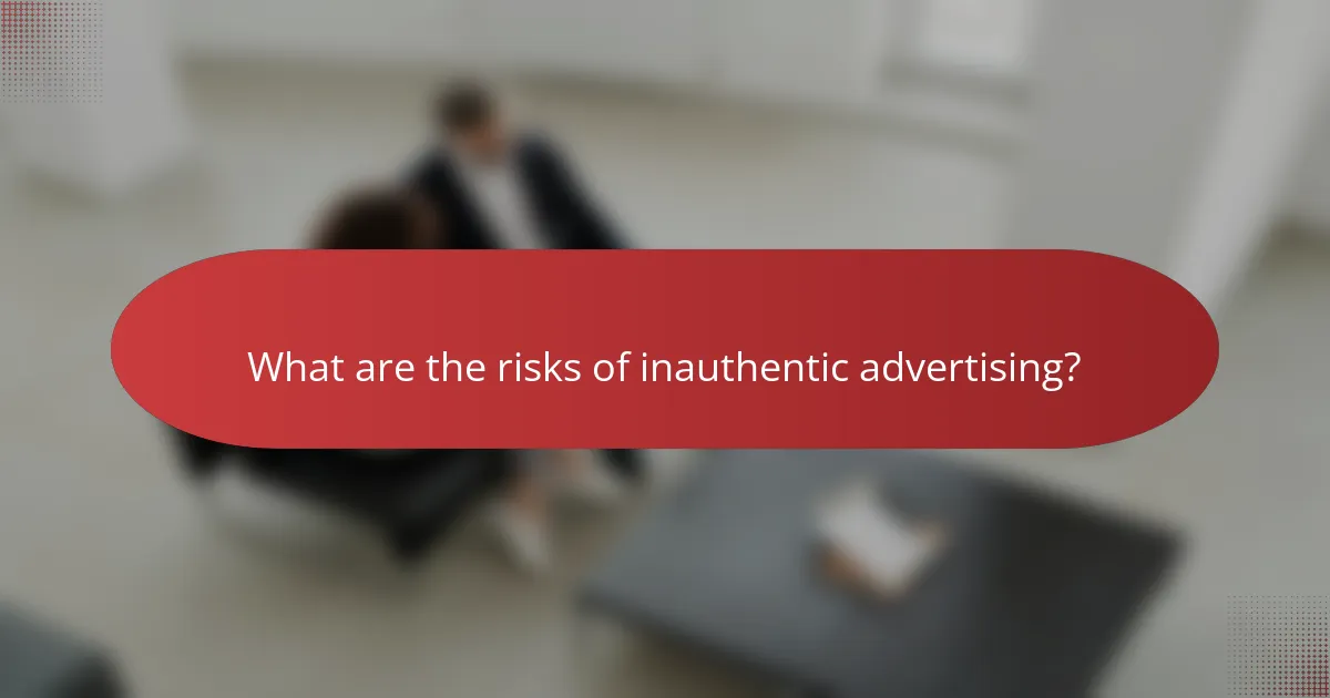 What are the risks of inauthentic advertising?