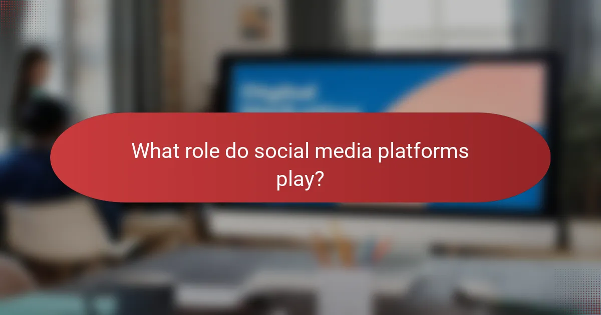 What role do social media platforms play?