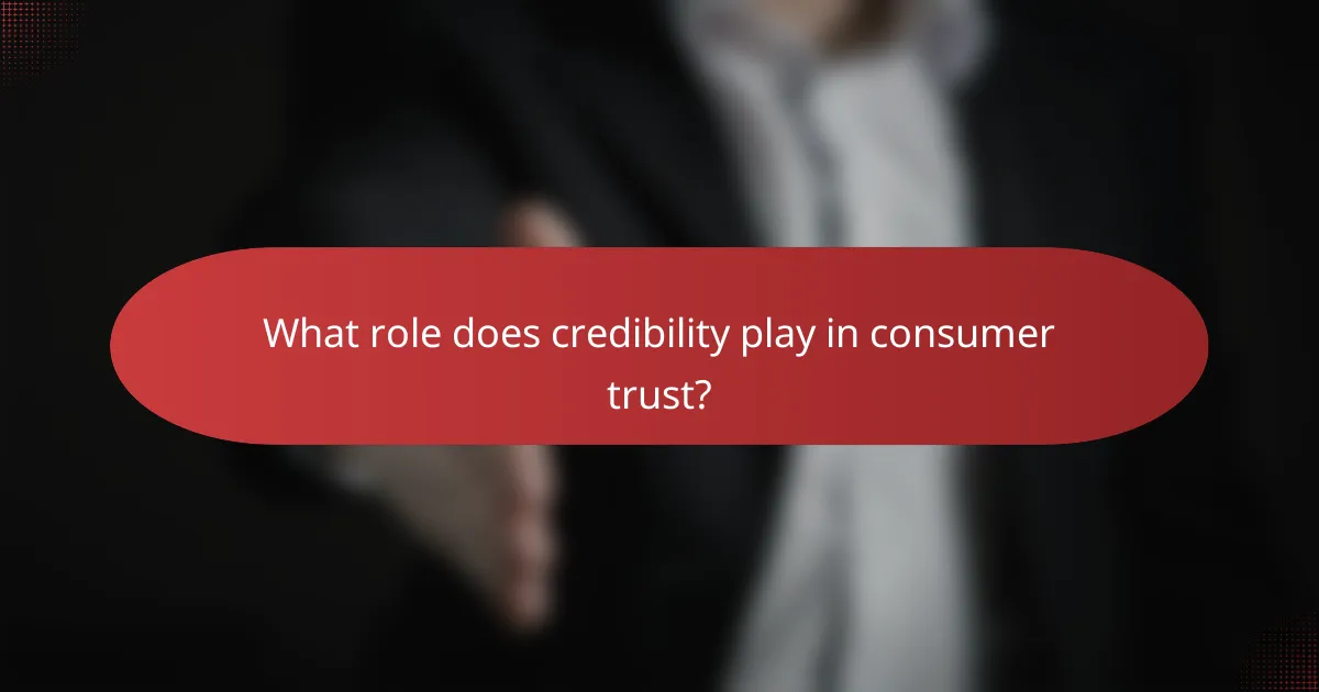 What role does credibility play in consumer trust?